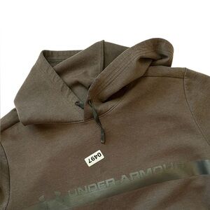 Under Armour Dark Brown Hoodie sweatshirt Men’s L Pullover kangaroo Pocket Logo
